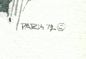 Watercolor Signature--Paris, '72